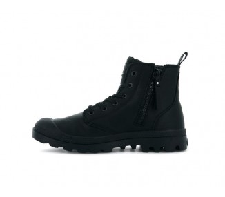 Buty skórzane Palladium Pampa Hi Zip Lth Ess 76888-008 czarne | Butys.pl