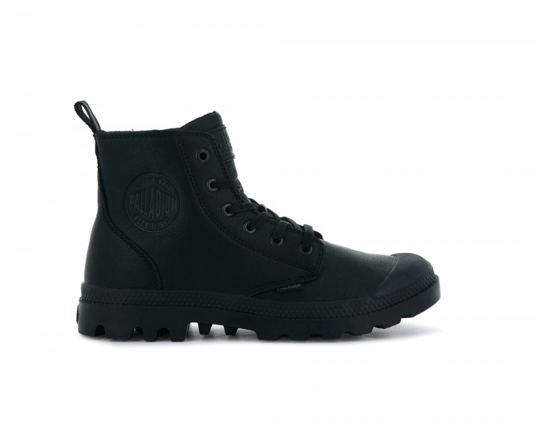 Buty skórzane Palladium Pampa Hi Zip Lth Ess 76888-008 czarne | Butys.pl