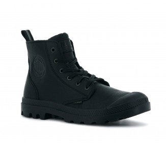Buty skórzane Palladium Pampa Hi Zip Lth Ess 76888-008 czarne | Butys.pl