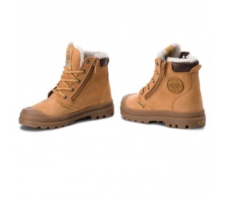 Buty trapery dziecięce od Palladium ocieplane zimowe z futerkiem 53477-216 | Butys.pl