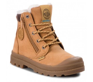 Buty trapery dziecięce od Palladium ocieplane zimowe z futerkiem 53477-216 | Butys.pl