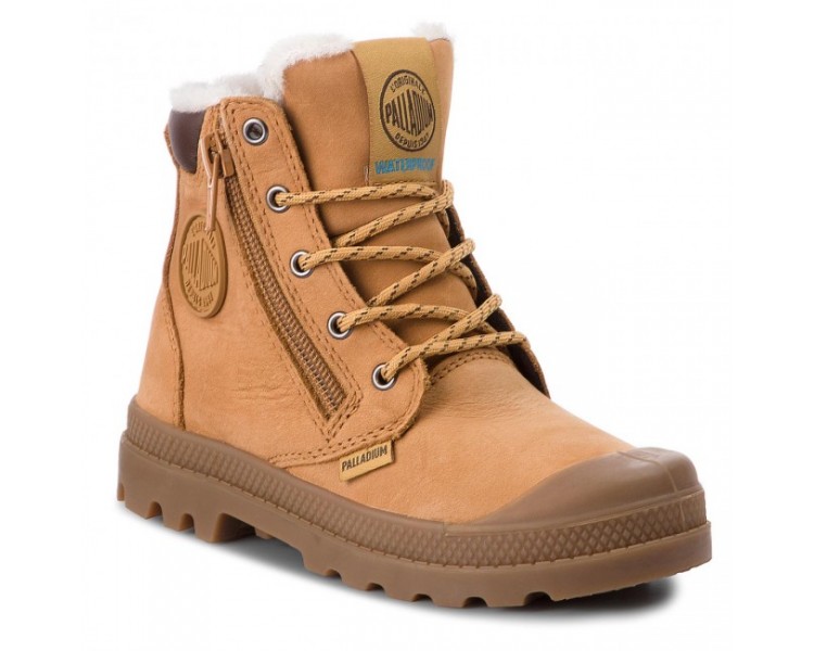 Buty trapery dziecięce od Palladium ocieplane zimowe z futerkiem 53477-216 | Butys.pl