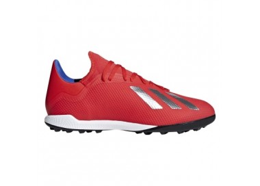 Buty piłkarskie turfy adidas X 18.3 TF BB9399 czerwone | Butys.pl