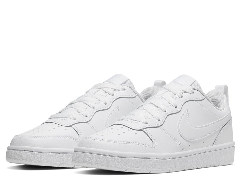 tênis nike court borough low 2 white white bq5448 100