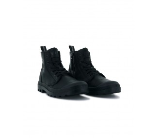 Buty skórzane Palladium Pampa Hi Zip Lth Ess 76888-008 czarne | Butys.pl