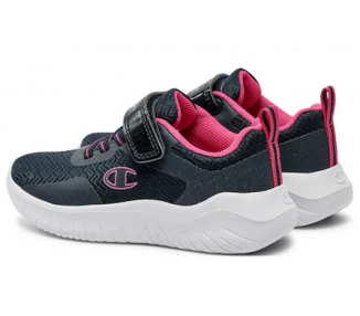 Sneakersy dziecięce Champion Softy czarno-różowe na rzep S32532-BS501 | Butys.pl