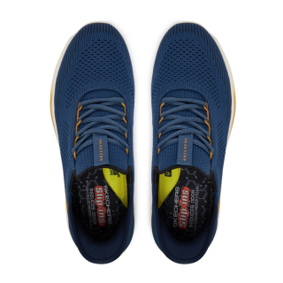 Buty męskie Skechers Slade Quinto 210810-BLU niebieskie | Butys.pl