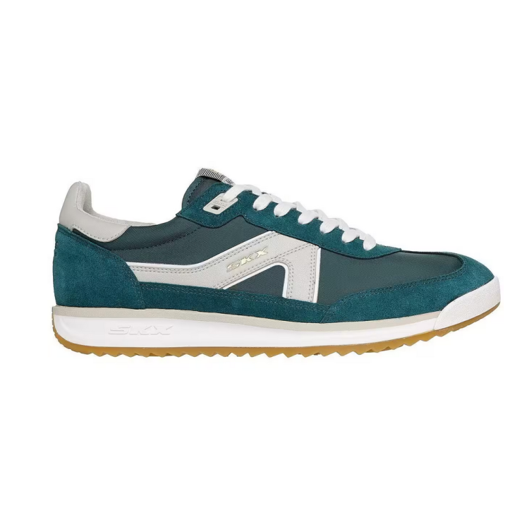 Buty męskie Skechers 254220-GRW zielono-białe | Butys.pl