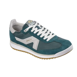 Buty męskie Skechers 254220-GRW zielono-białe | Butys.pl