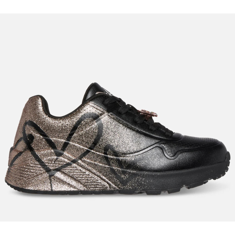 Buty Skechers Uno Lite Junior 310814L-BKRG w serca wygodne | Butys.pl